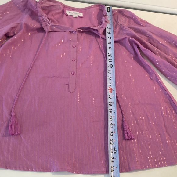 Emerson Fry Bardot Top Pink Lavender Luxe with Metallic thread size XS - Picture 11 of 13